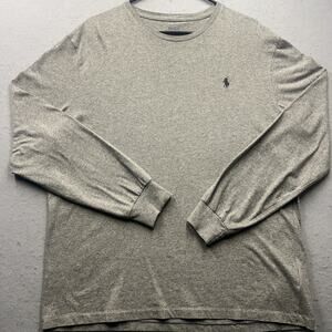 Polo Ralph Lauren Gray Long Sleeve T Shirt Pony Logo Men’s Large